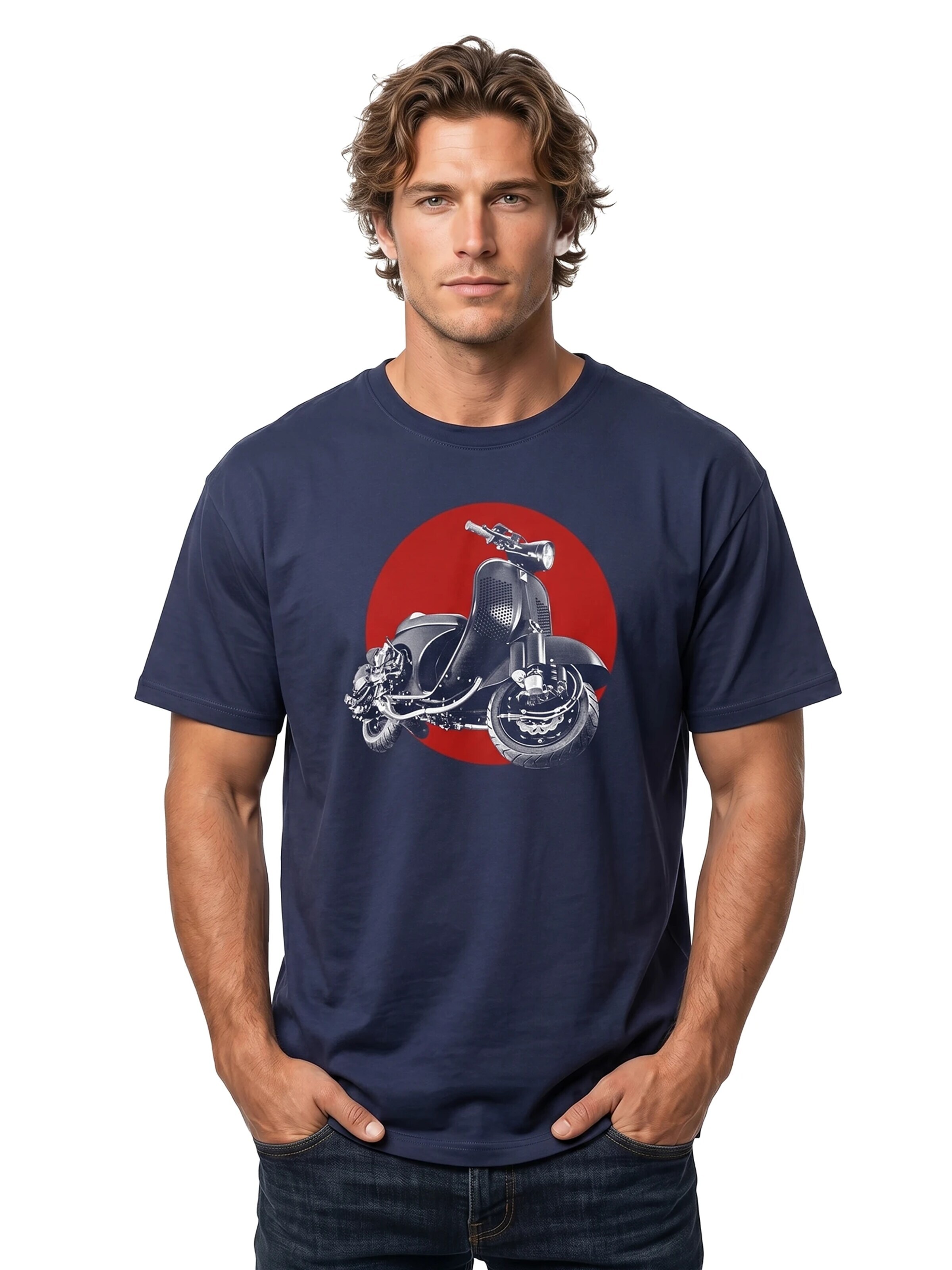 MAKAYA Shirt 'Race Scooter' in Blue