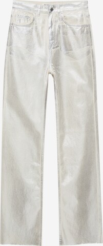 Pull&Bear Loosefit Broek in Zilver: voorkant