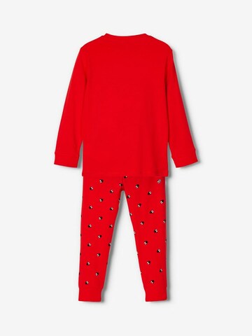 NAME IT Regular Schlafanzug 'MINNIE VEDIS' in Rot
