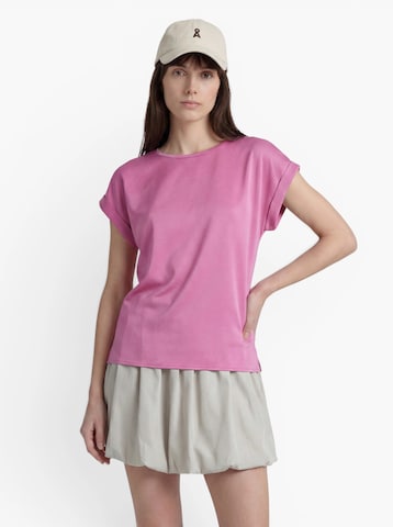 Tricou 'VIEllette' de la VILA pe roz: față