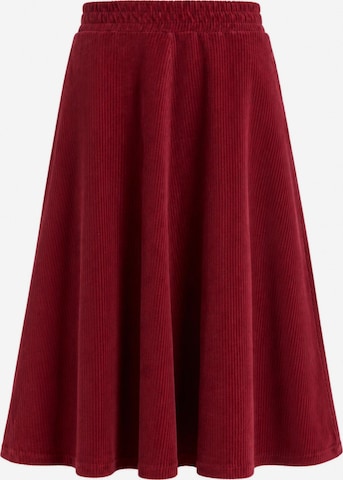 Leela COTTON Rock 'Damen Bio-Baumwoll Cord Rock' in Rot: Vorderseite