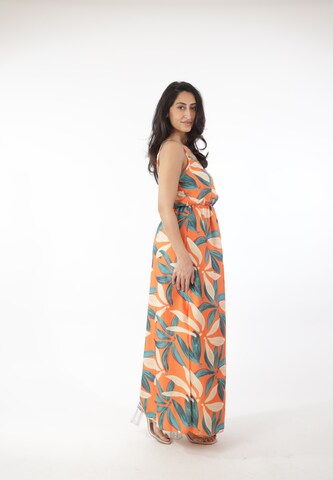 Elara Kjole i orange