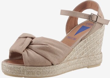 VERBENAS Strap Sandals in Beige: front