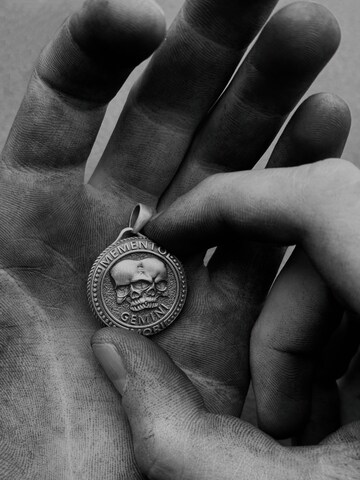 Pendentif 'GEMINI. MEMENTO MORI' REYTEL en argent