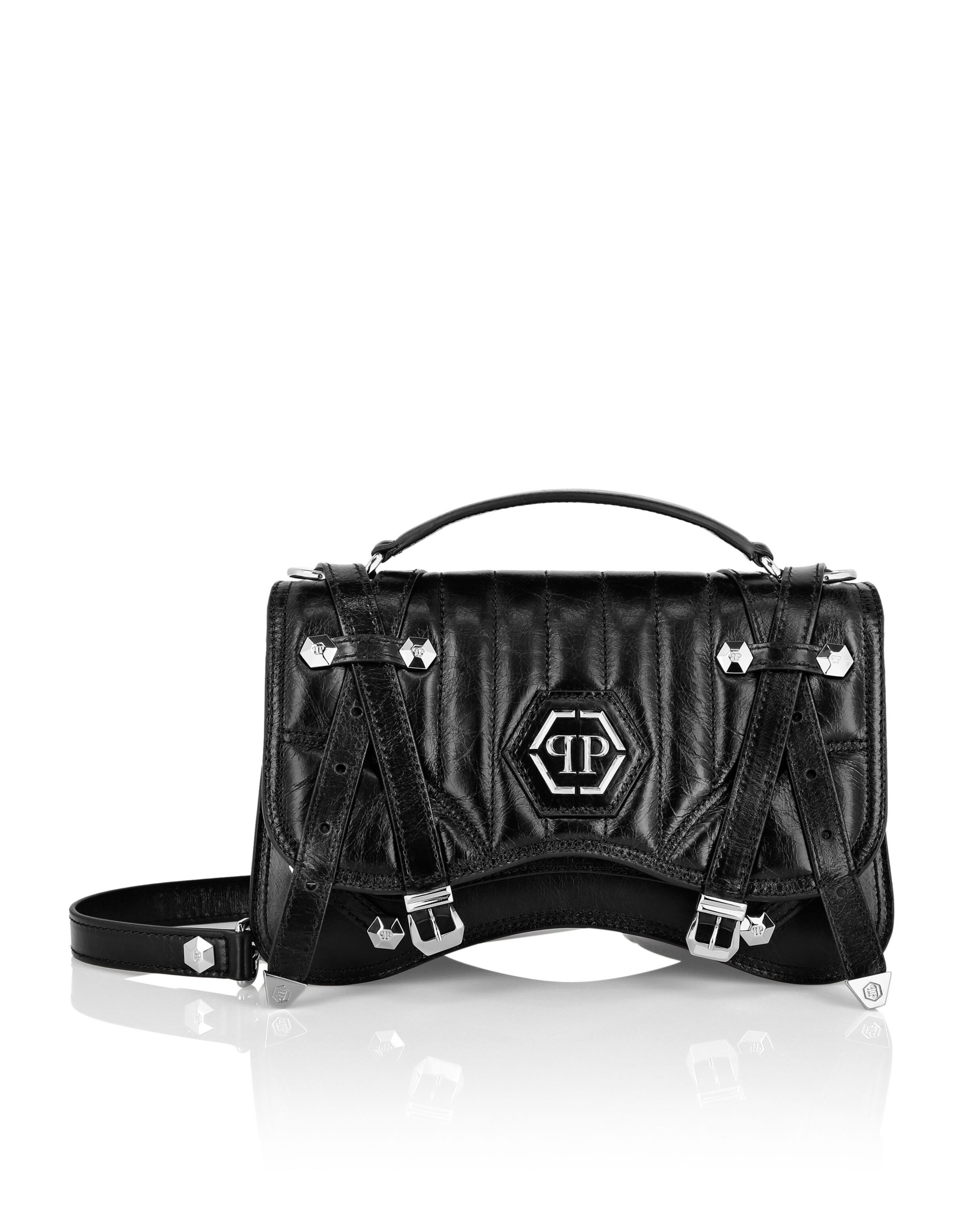 Philipp Plein Handbag 'Hexagon' in Black: front