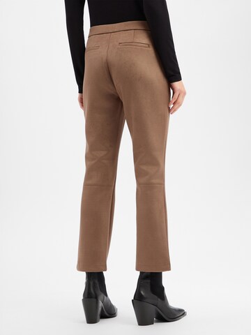 OPUS Bootcut Broek 'Elvina Cozy' in Bruin