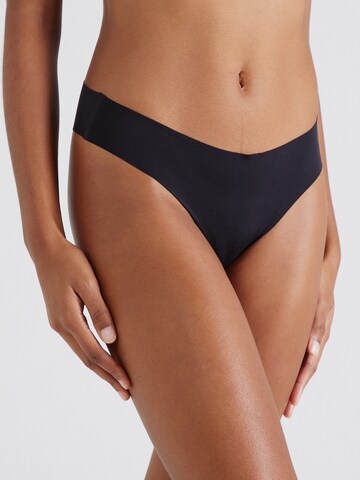 PIECES Thong 'NAMEE' in Black: front