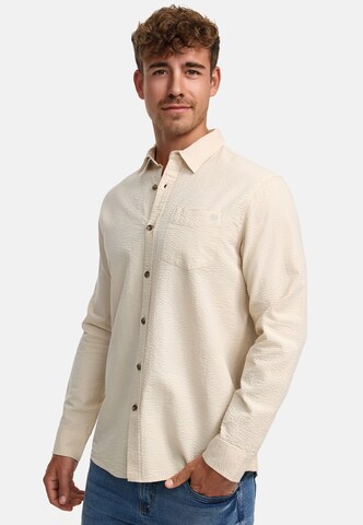 Coupe regular Chemise 'Caix' INDICODE JEANS en beige