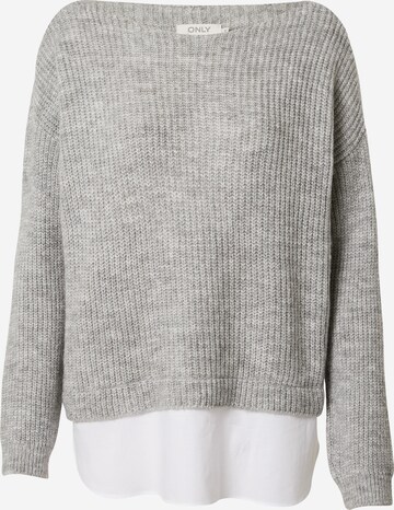 Pull-over 'Jade' ONLY en gris : devant