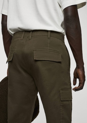 MANGO MAN Regular Cargo Pants 'Zeus' in Brown