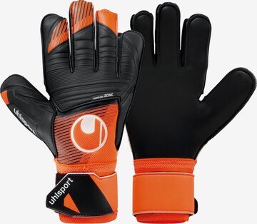 UHLSPORT Athletic Gloves in Orange: front