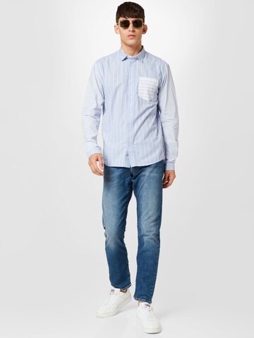 TOM TAILOR DENIM Comfort Fit Hemd in Blau