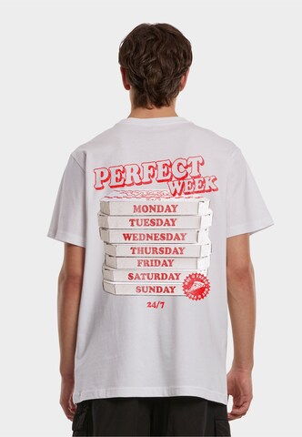 Mister Tee Shirt 'Perfect Week' in Wit: voorkant