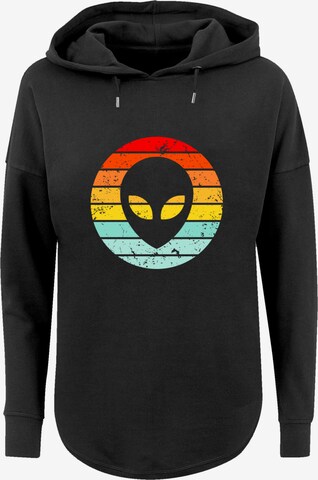 F4NT4STIC Sweatshirt 'Alien Retro Sonnenuntergang' in Schwarz: Vorderseite