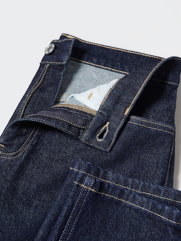 MANGO Tapered Jeans i blå