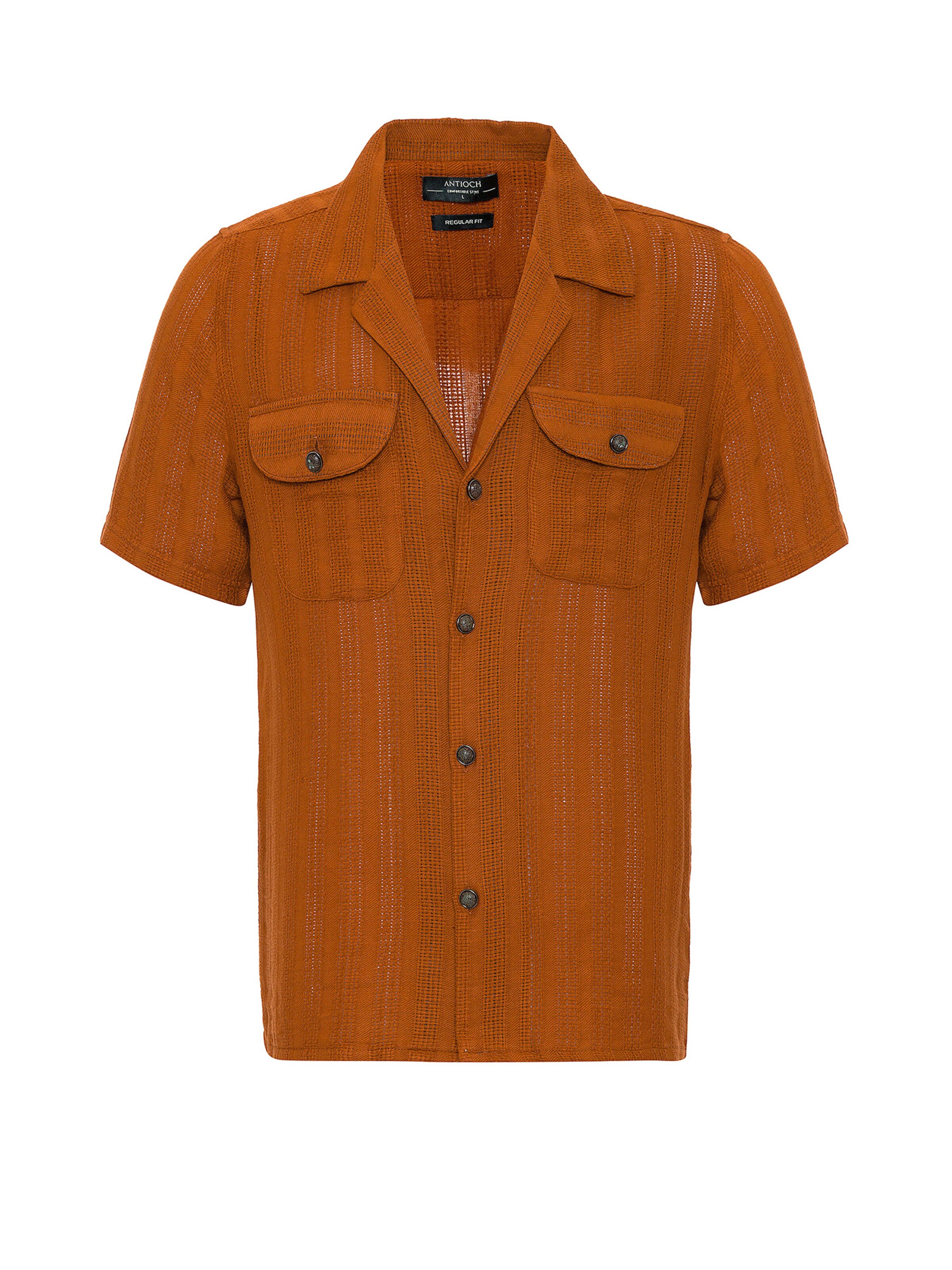 Antioch Regular fit Πουκάμισο σε καφέ: μπροστά