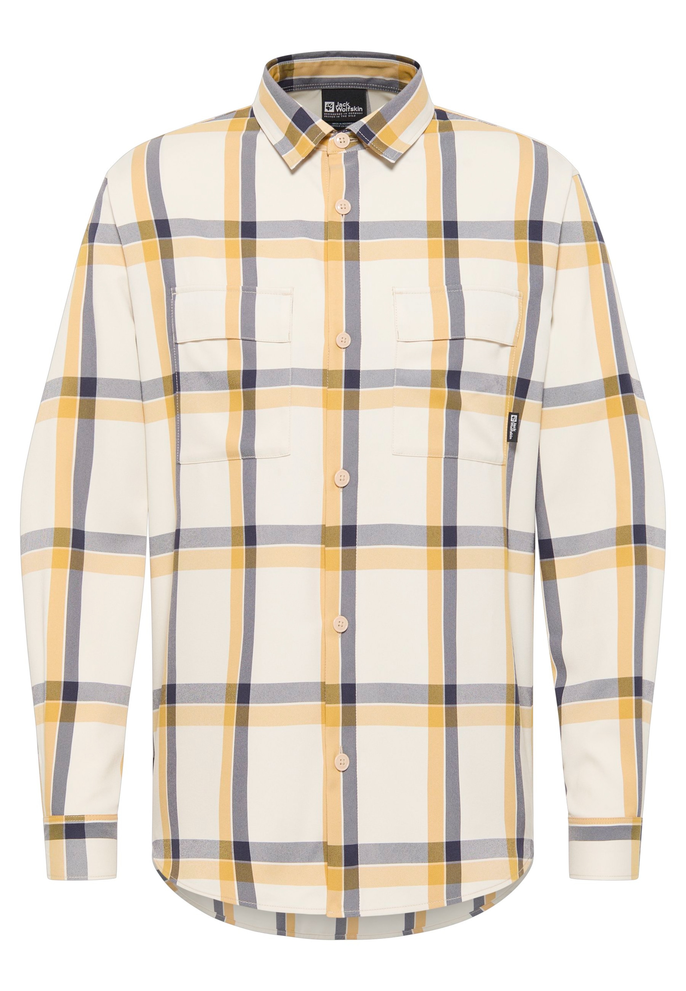 JACK WOLFSKIN Regular fit Button Up Shirt in Beige: front