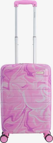 Saxoline Suitcase 'Splash' in Pink: front