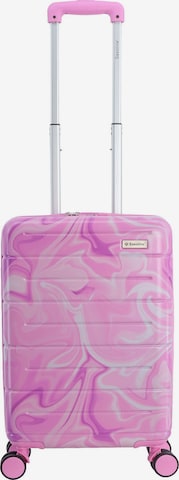 Saxoline Suitcase 'Splash' in Pink: front