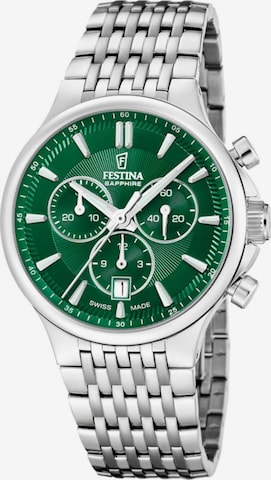 Montre à affichage analogique 'Chronograph Chrono Swiss Made' FESTINA en vert : devant