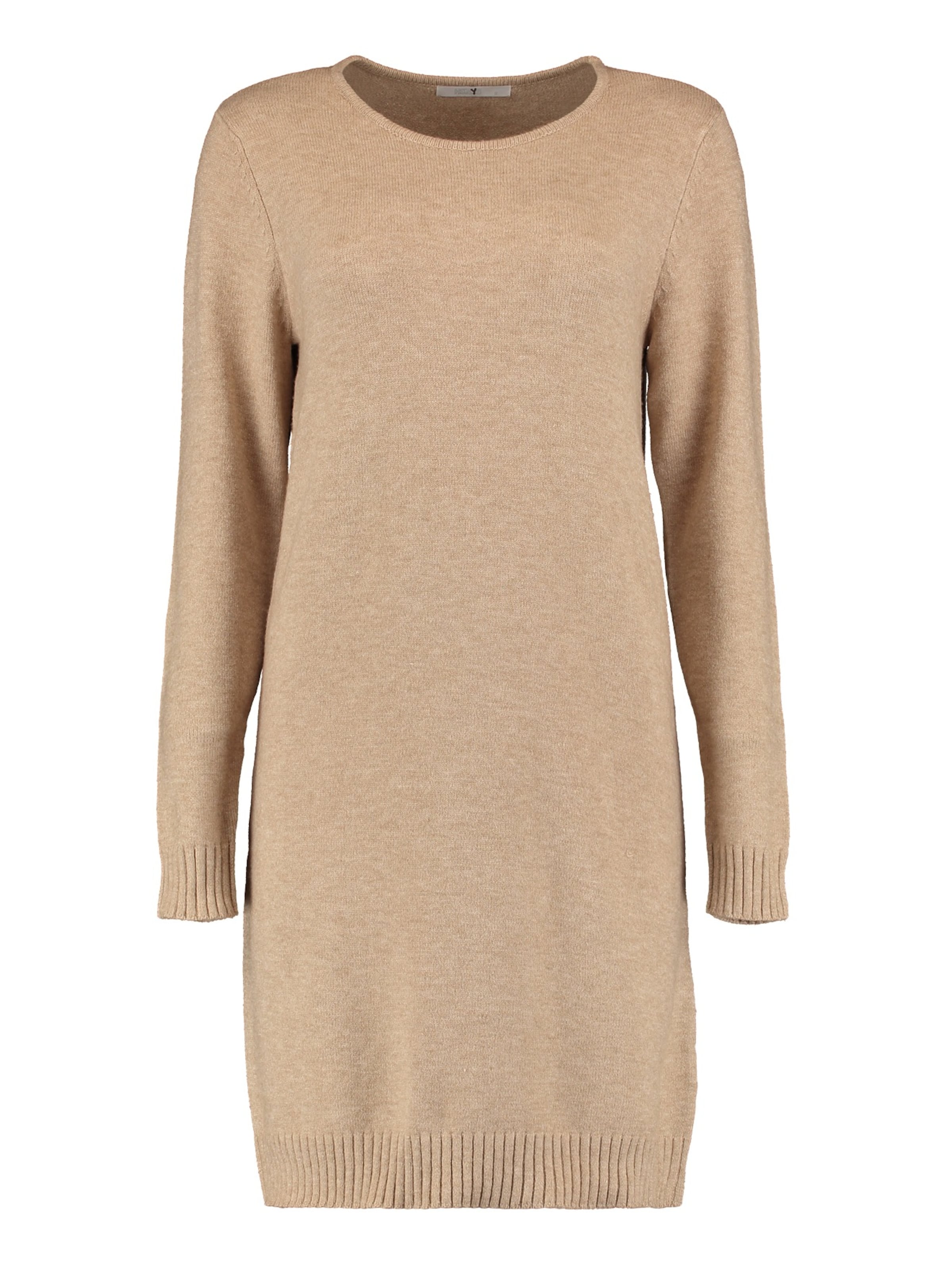 Hailys Strikkjole 'Ro44xana' i beige: forside