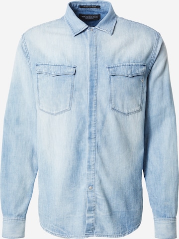 REPLAY Regular fit Button Up Shirt in Blue: front