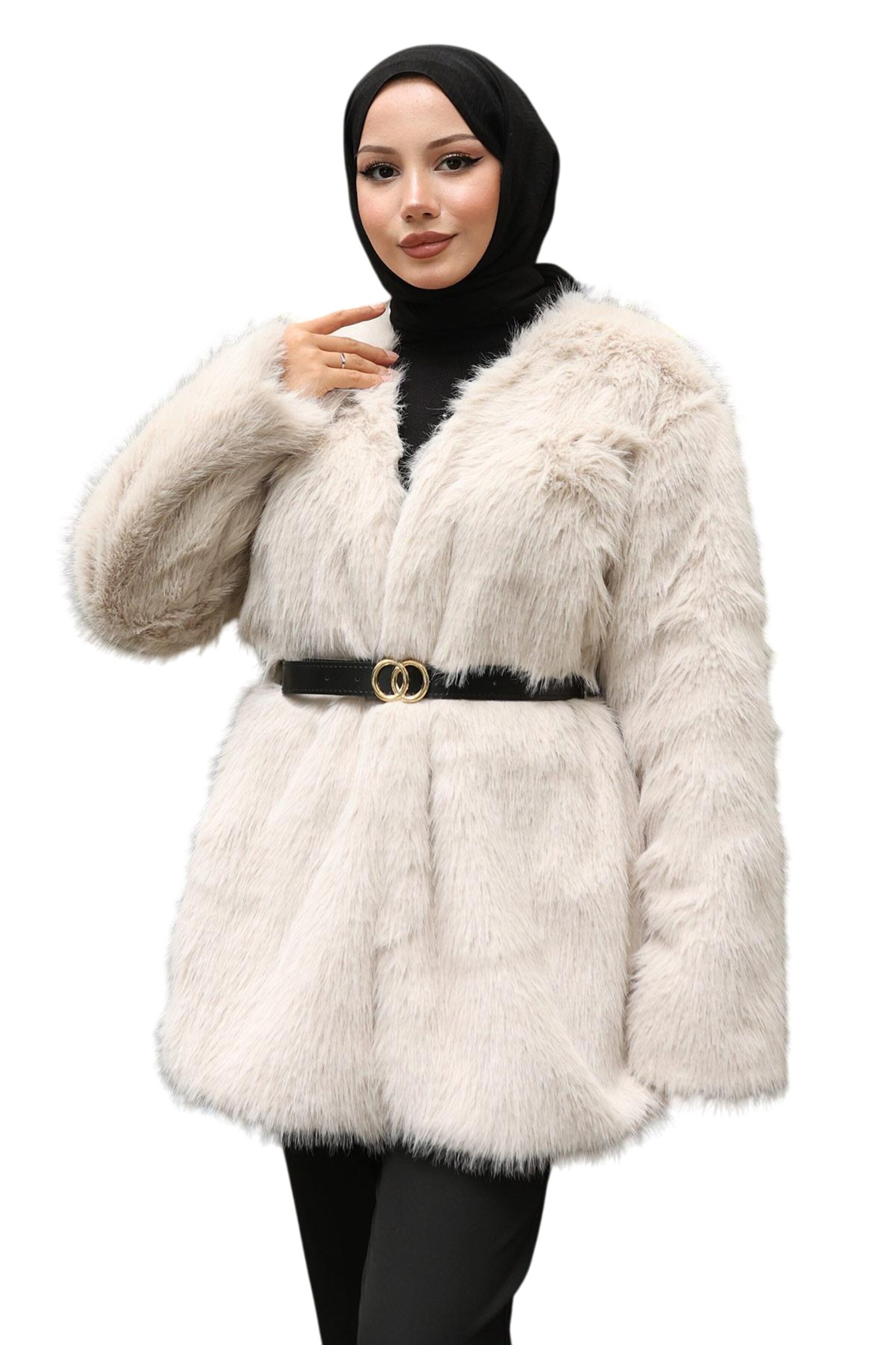 MODAMIHRAM Winterjas in Wit: voorkant