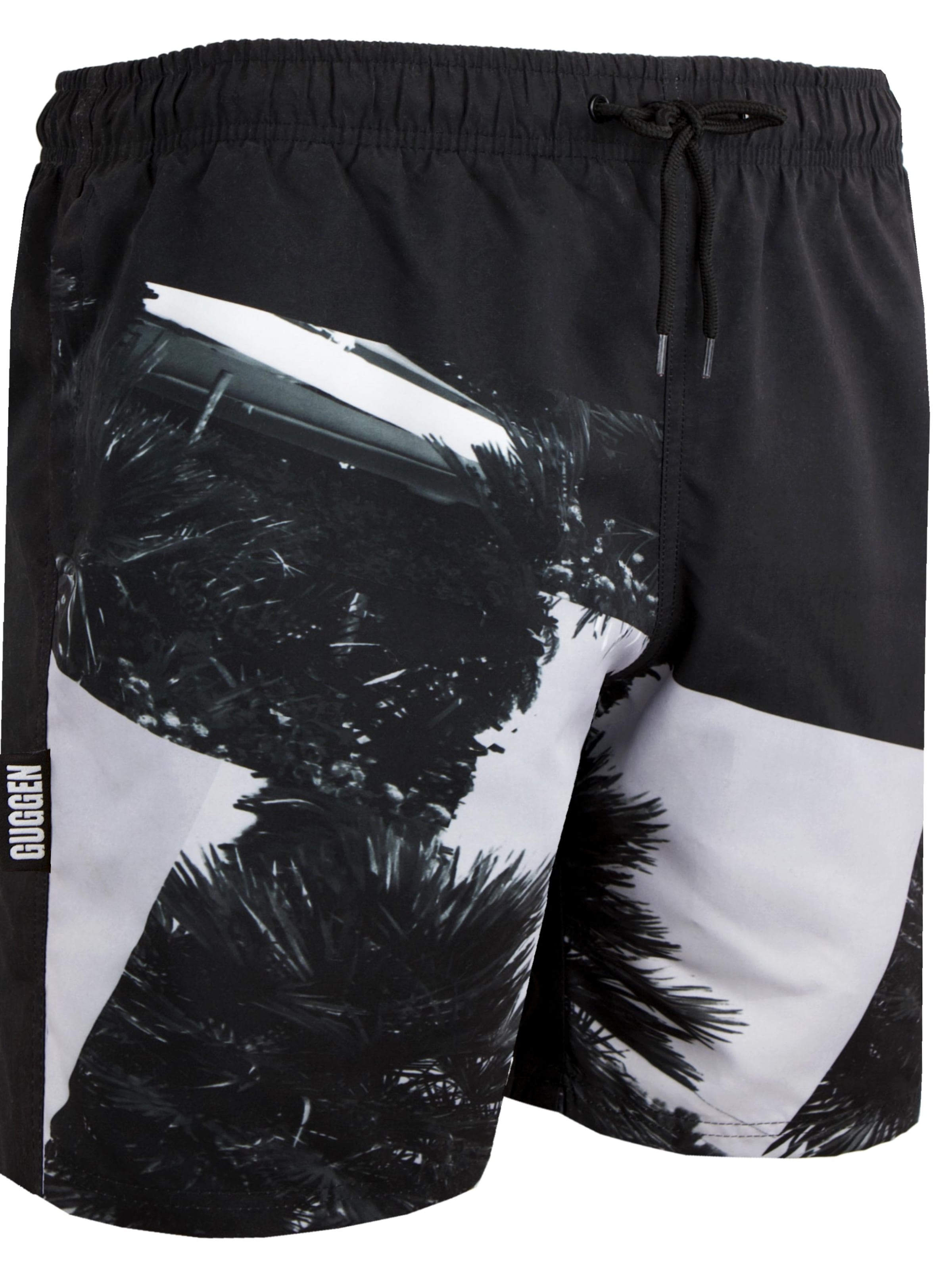 Guggen Mountain Badeshorts 'Boardshorts 1603'‌‌‌‌ in Schwarz: Vorderseite