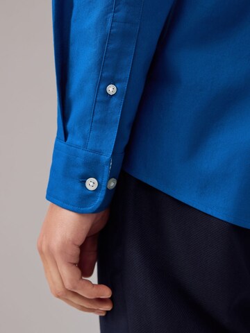 Next Slim fit Button Up Shirt in Blue