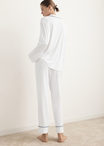 MANGO Pyjama 'Liz' in Weiß