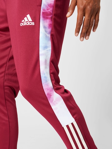 ADIDAS SPORTSWEAR Regular Workout Pants 'Tiro' in Red