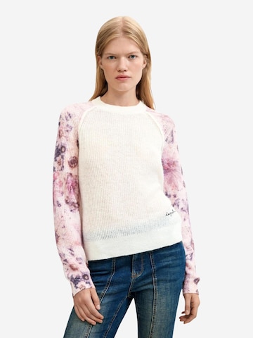 Desigual Pullover 'JERS_FANCYBOTANIC 26WWJF19'‌ in Weiß