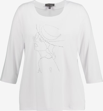 T-shirt Ulla Popken en blanc : devant