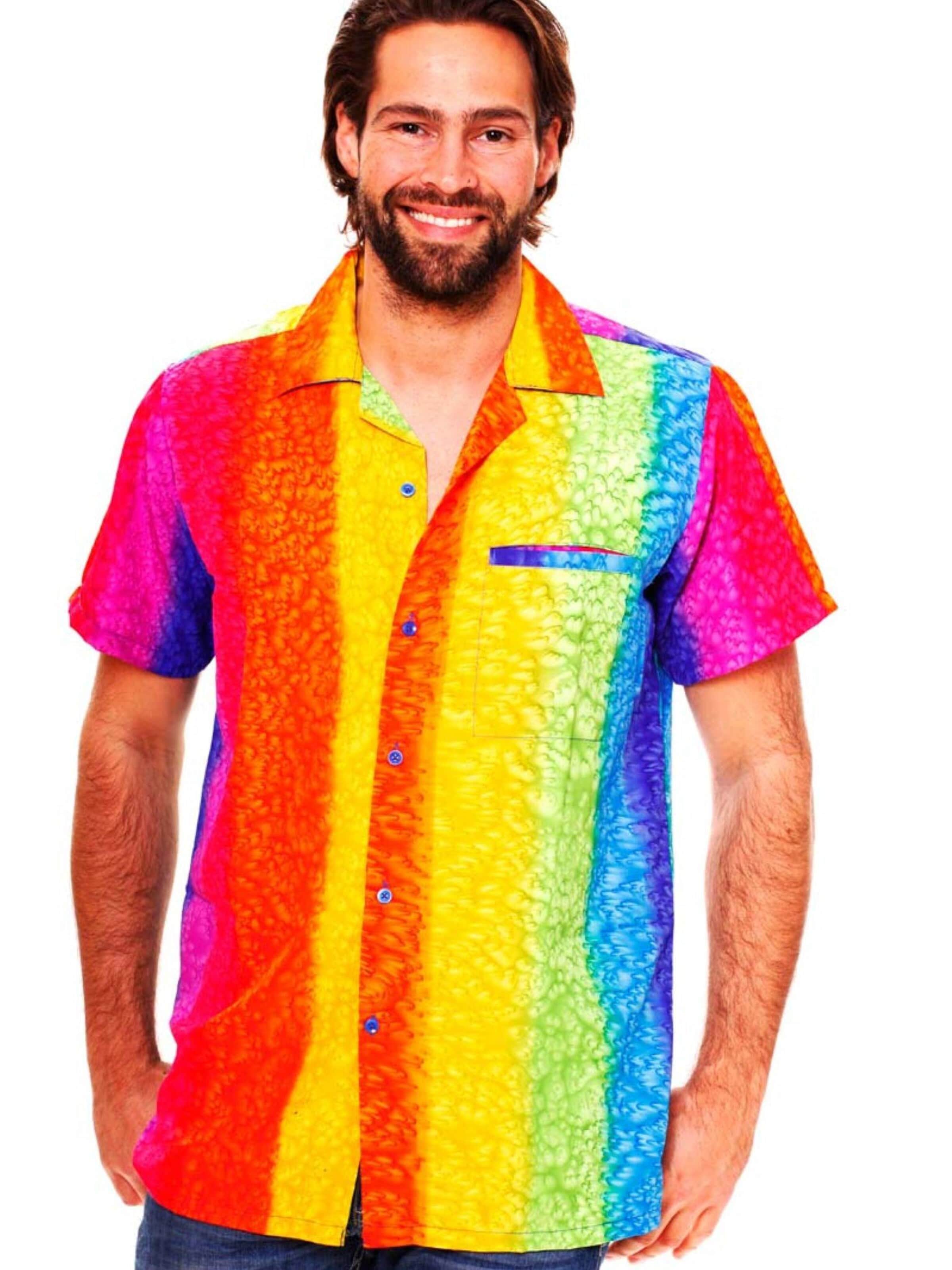 King Kameha Shirt 'Rainbow Vertikal' in Gemengde kleuren