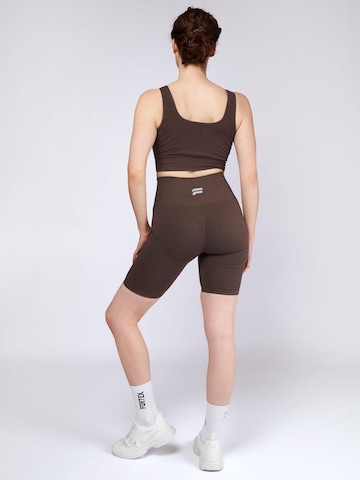 Skinny Leggings 'Essential Seamless Shorts' Fortex Fitness en marron