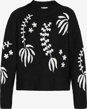 IZIAŠiroki pulover - crna boja: prednji dio