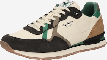 Pepe Jeans - Sapatilhas baixas 'Brit Cover' em preto: frente