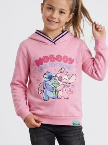 DISNEY Trui 'Stitch Hoodie Meisjes – Roze – Lange Mouwen – Disney Sweater' in Roze: voorkant