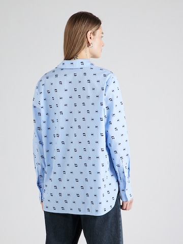 Karl Lagerfeld Blouse 'Ikon' in Blauw