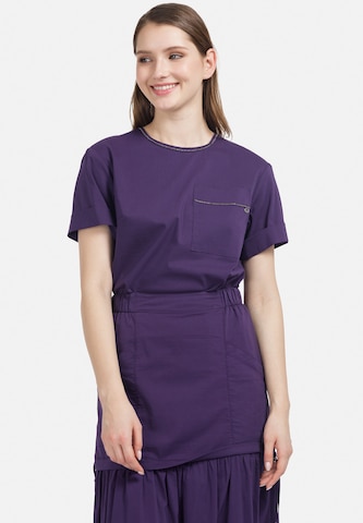 T-shirt HELMIDGE en violet : devant