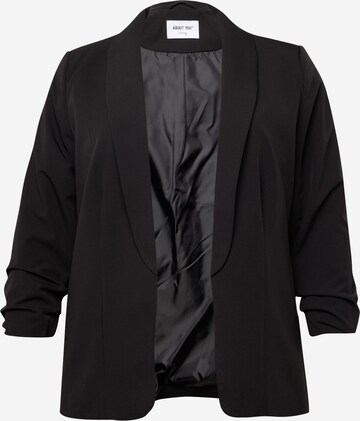 Blazer 'Naima' ABOUT YOU Curvy en noir : devant