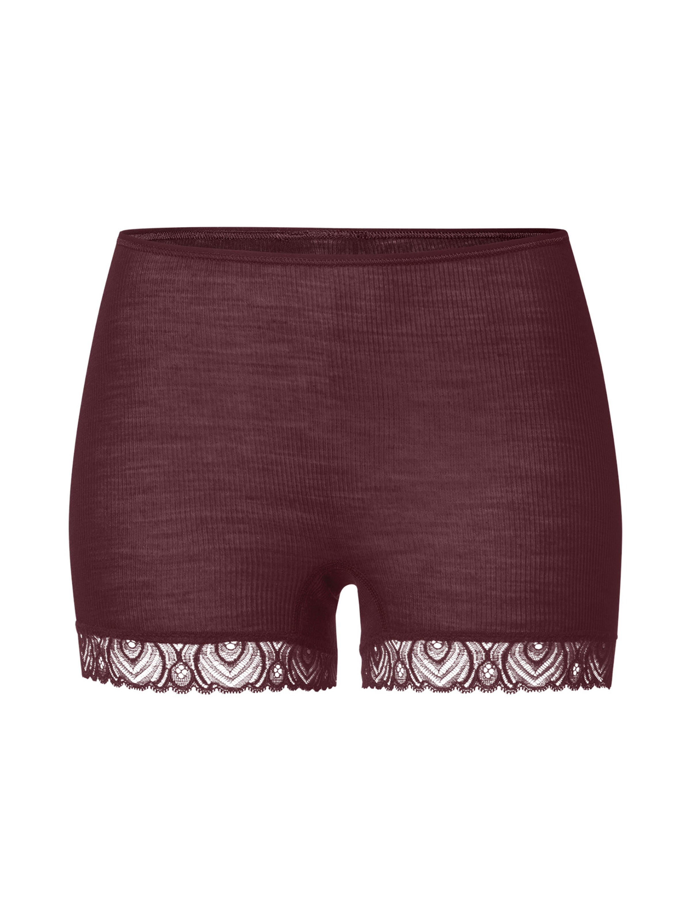 Hanro Panty 'Woolen Lace' in Brown: front