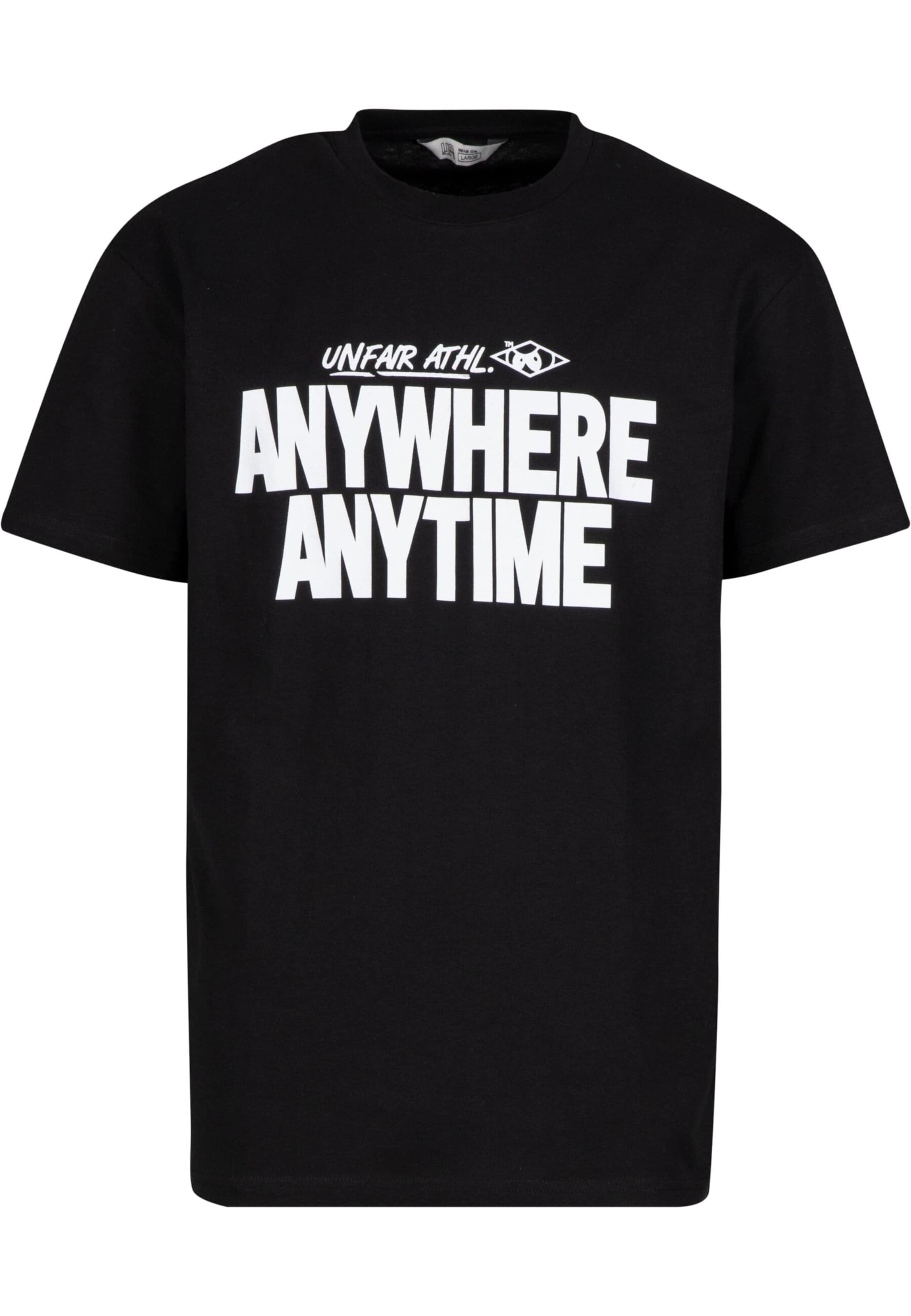 Unfair Athletics Shirt 'Anywhere Anytime' in Black: front
