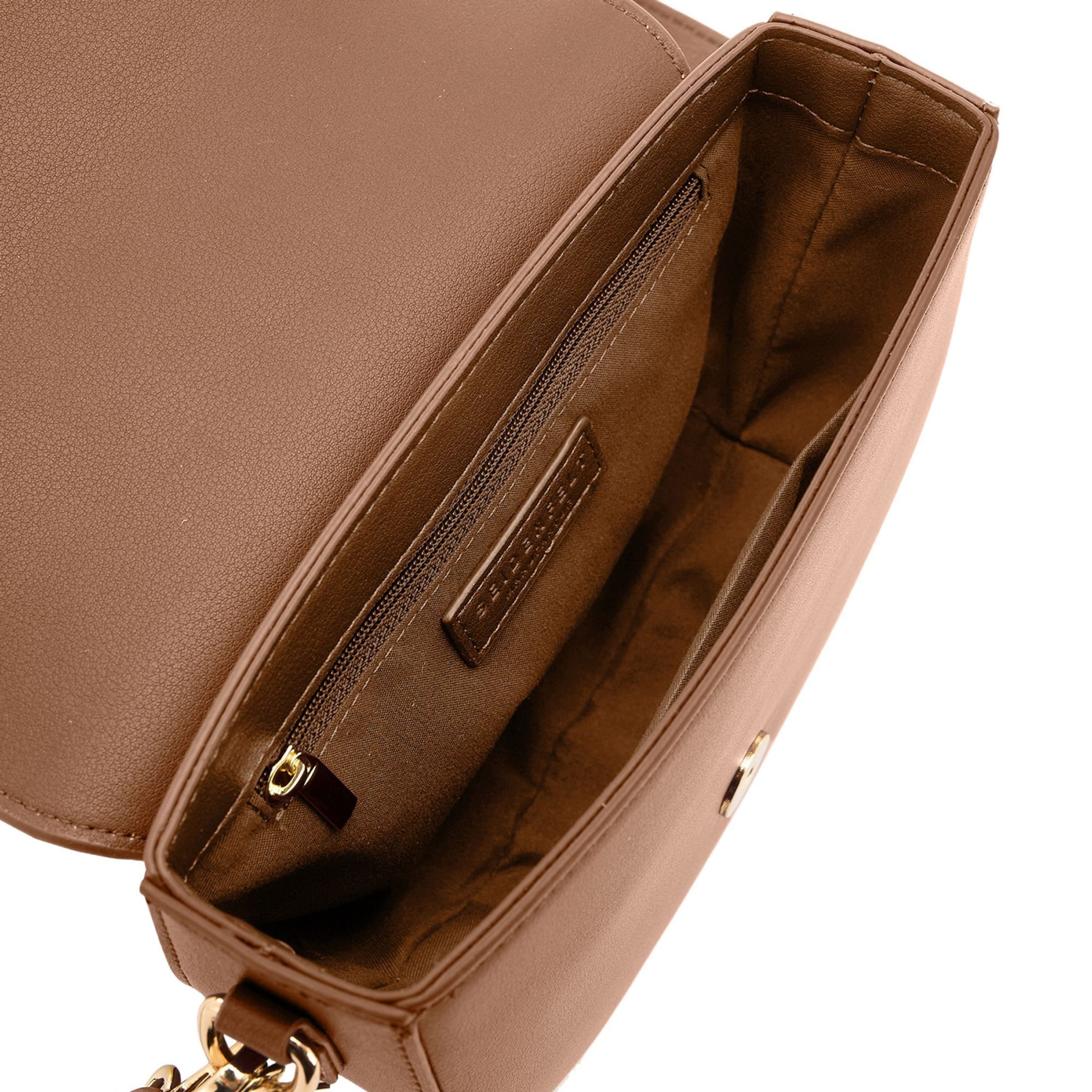 Seidenfelt Umhängetasche 'Nelma' in Braun