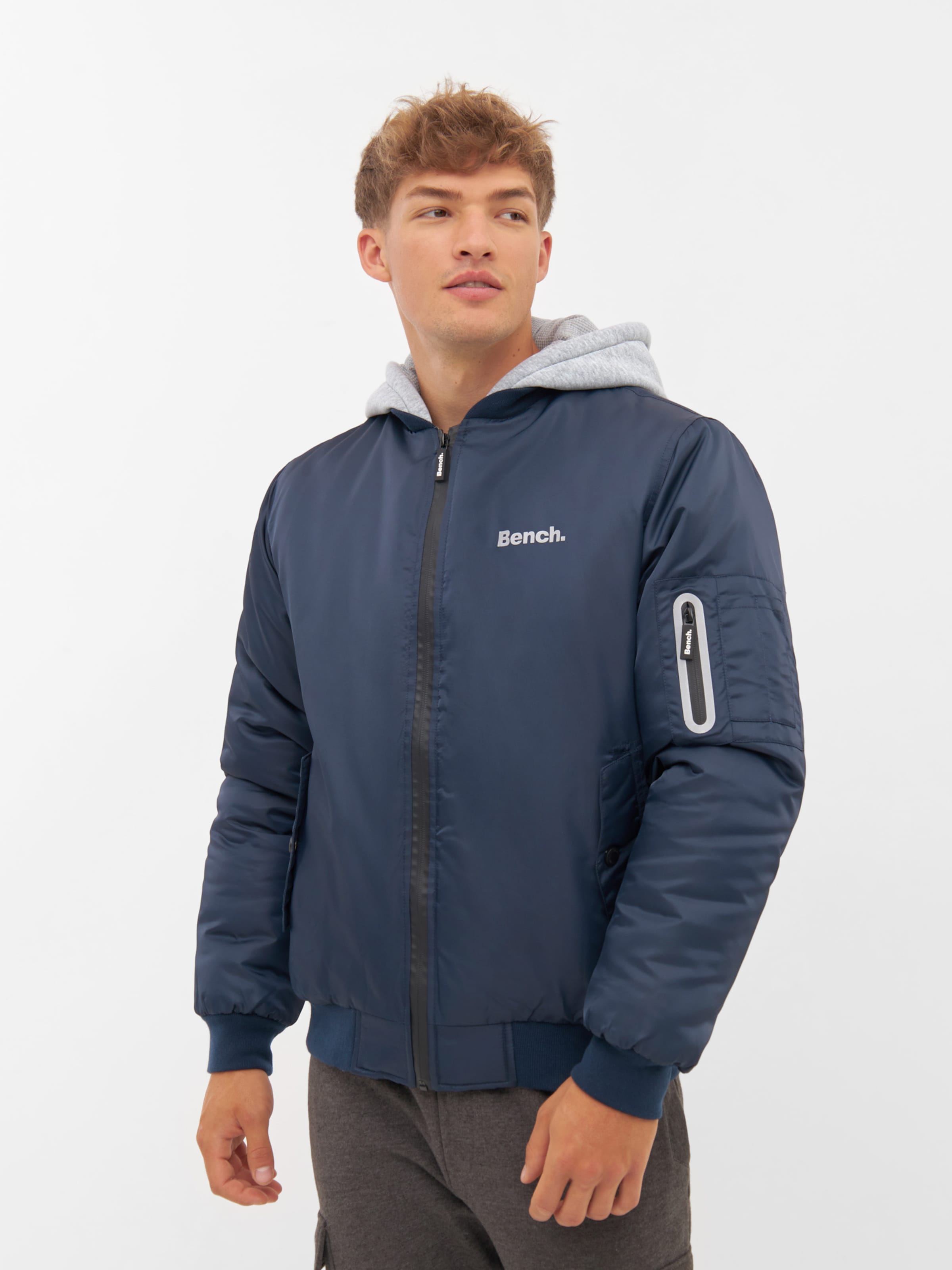 BENCH Winter Jacket BOMPER in Dark Blue ABOUT YOU