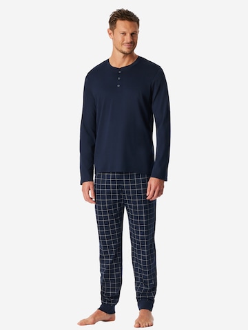 Pyjama long 'Fine Interlock' SCHIESSER en bleu