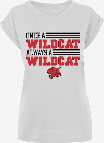 F4NT4STIC Shirt 'Disney High School Musical Once Wildcat Always' in Wit: voorkant