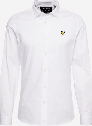 Lyle & Scott Slim fit Overhemd in Wit: voorkant