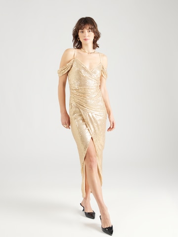 TFNC Cocktail Dress 'SECCA' in Gold: front
