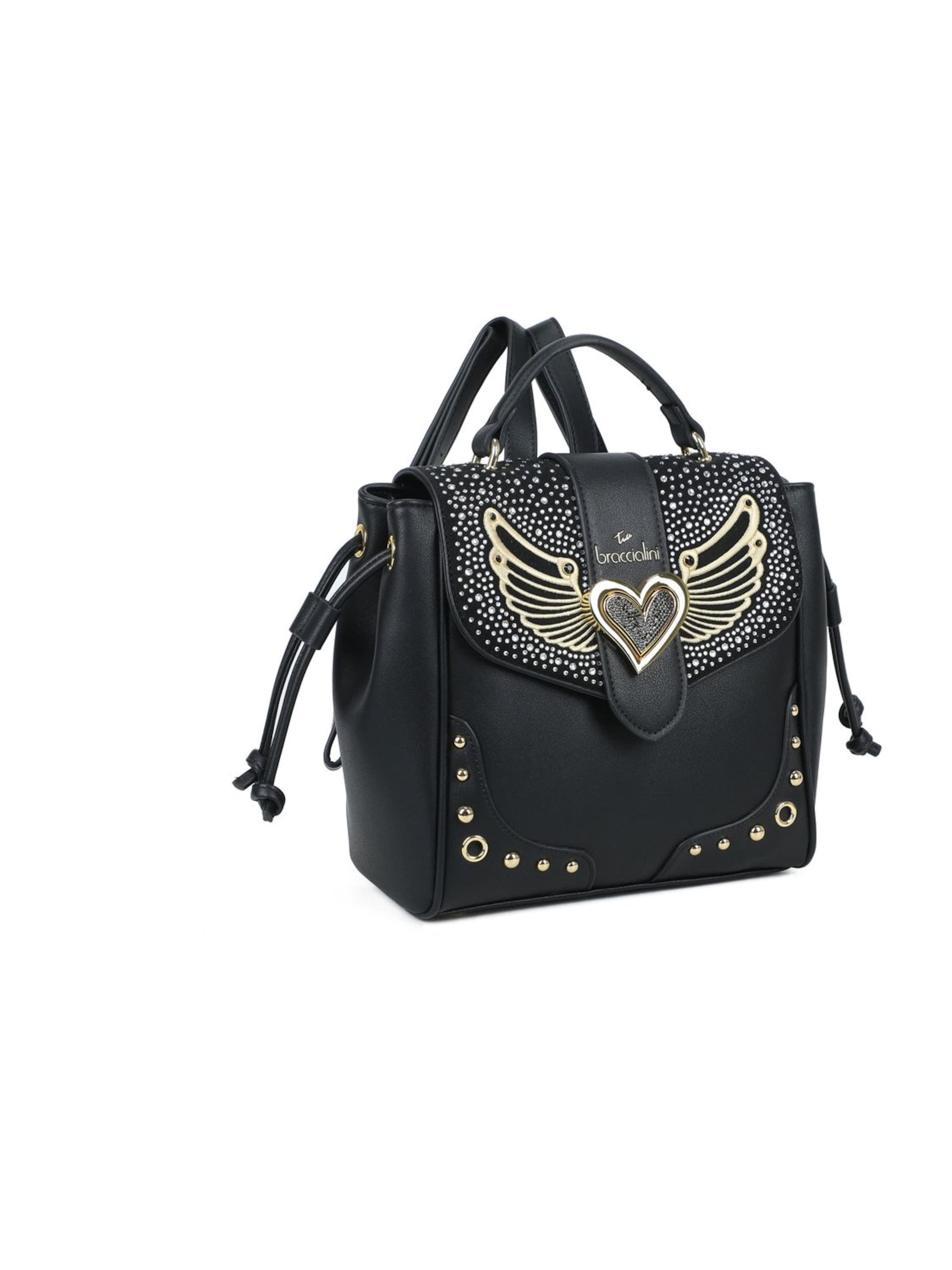 Braccialini Rucksack 'Rock'‌‌‌‌‌‌‌‌‌‌ in Schwarz